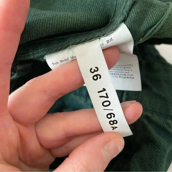 ACNE STUDIOS BLÅ KONST Janou Over Green Denim Cargo Pocket Mini Skirt Size 36 - Picture 7 of 8